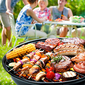 arc of anchorage, bbq, barbecue, grilling, summer bbq with people